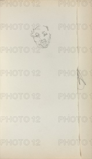 Italian Sketchbook: Head of a Man (page 221), 1898-1899. Creator: Maurice Prendergast (American, 1858-1924).