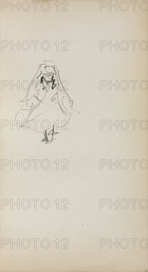 Italian Sketchbook: Standing Girl (page 257), 1898-1899. Creator: Maurice Prendergast (American, 1858-1924).