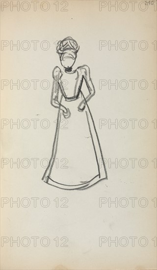 Italian Sketchbook: Standing Woman (page 240), 1898-1899. Creator: Maurice Prendergast (American, 1858-1924).