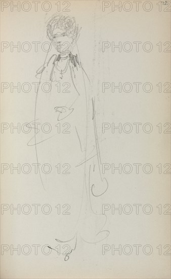 Italian Sketchbook: Standing Woman (page 72), 1898-1899. Creator: Maurice Prendergast (American, 1858-1924).
