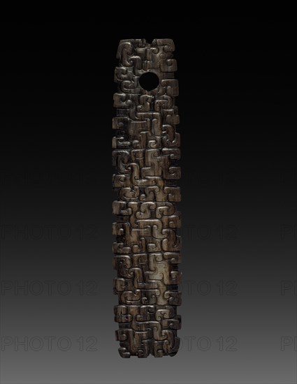 Jade Scepter with Interlocking Pattern, c. 600-400 BC. Creator: Unknown.