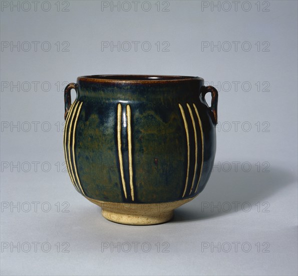 Jar with Handles: Cizhou ware, 12th-13th Century. Creator: Unknown.
