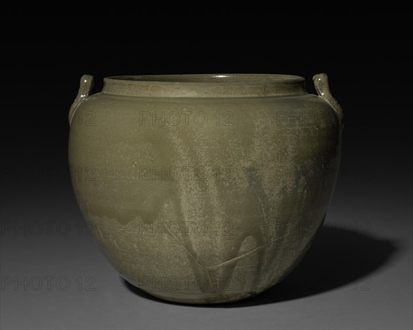 Jar with Handles: Yue ware, c. 800s. Creator: Unknown.