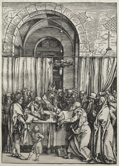 Joachim's Offering Rejected by the High Priest, c. 1504-1505. Creator: Albrecht Dürer (German, 1471-1528).