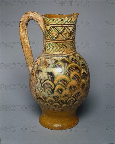 Jug with Scale Pattern, c. 1350. Creator: Unknown.