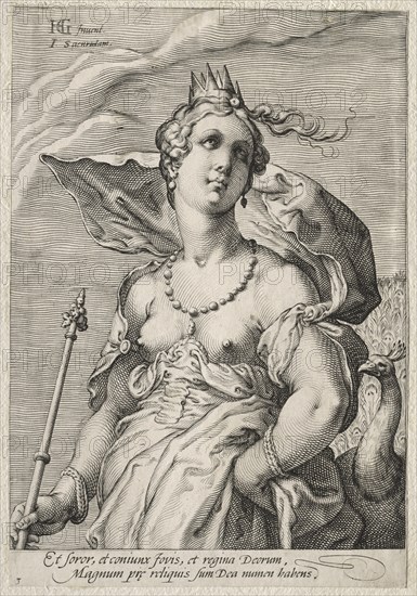 Juno, c. 1595. Creator: Jan Saenredam (Dutch, 1565-1607).