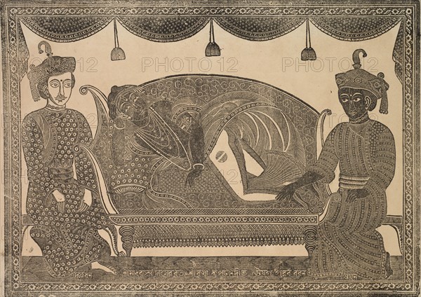 Kalighat Painting, 1800s. Creator: Shri Gobinda Chandra Roy.