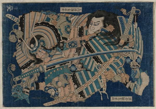 Kamakura no Gengoro Seizing Torinoumi Tasaburo, early 1830s. Creator: Katsushika Hokusai (Japanese, 1760-1849).