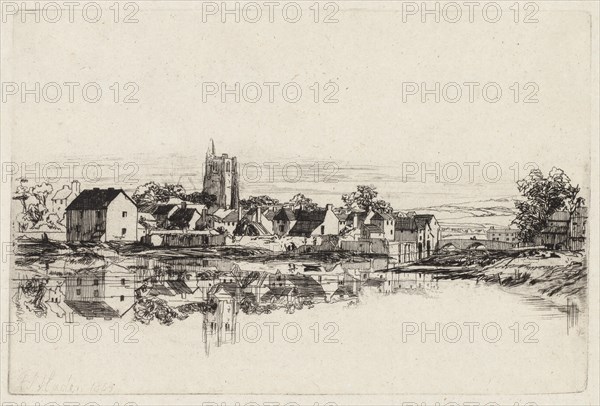 Kidwelly Town, 1859. Creator: Francis Seymour Haden (British, 1818-1910).