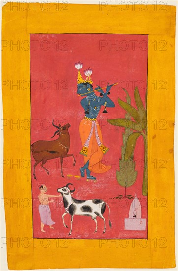 Krishna Fluting, c. 1675-1700. Creator: Unknown.