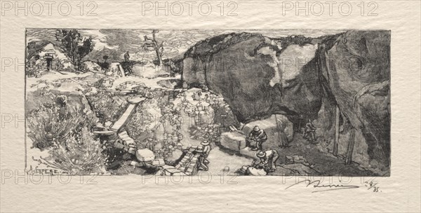 La Carrière de grès, 1890. Creator: Auguste Louis Lepère (French, 1849-1918).