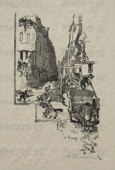 La Rue Victor Cousin. Creator: Auguste Louis Lepère (French, 1849-1918).