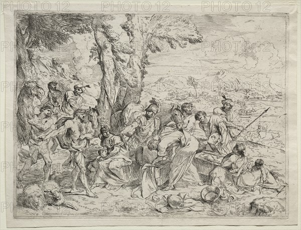Laban Searching for Idols in Rachel's Baggage, c. 1635. Creator: Giovanni Benedetto Castiglione (Italian, 1609-1664).