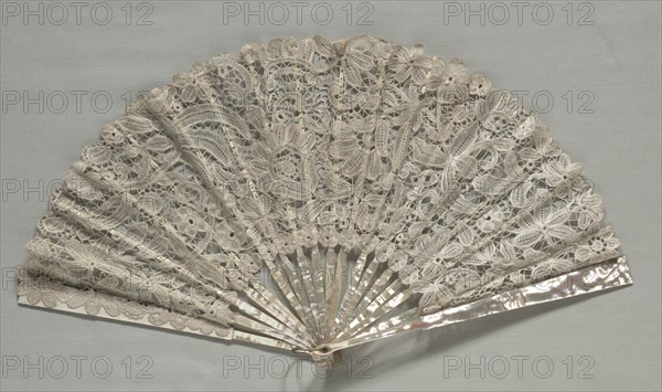 Lace Fan, c. 1860. Creator: Unknown.