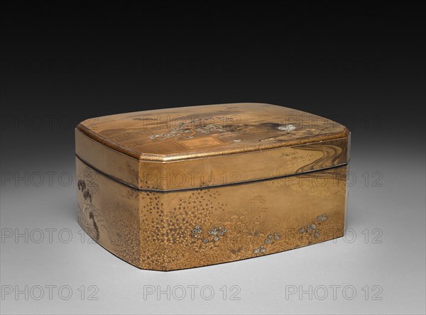 Lacquered Box with Tray and Lid, 1800s. Creator: Unknown.