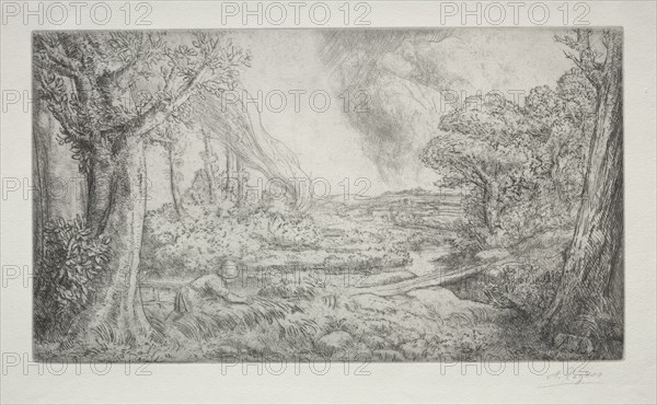 Landscape (Paysage). Creator: Alphonse Legros (French, 1837-1911).