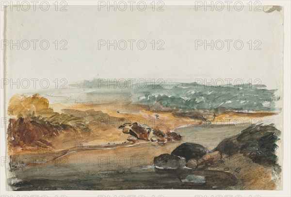 Landscape (recto). Creator: Antoine-Louis Barye (French, 1796-1875).