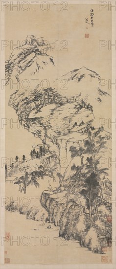 Landscape after Guo Zhongshu, mid 1600s-1705. Creator: Bada Shanren (Chinese, 1626-1705).
