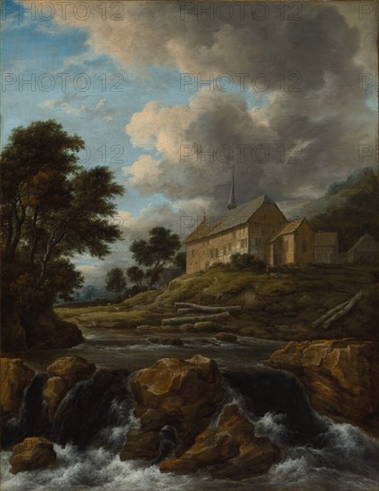 Landscape with a Church by a Torrent , c. 1670. Creator: Jacob van Ruisdael (Dutch, 1628/29-1682).