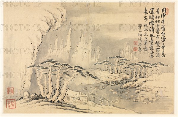 Landscapes in Various Styles after Old Masters, 1690. Creator: Mei Qing (Chinese, 1623-1697).