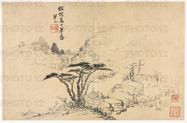 Landscapes in Various Styles after Old Masters, 1690. Creator: Mei Qing (Chinese, 1623-1697).