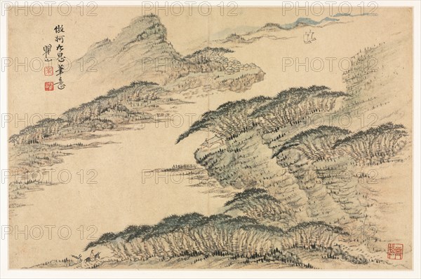 Landscapes in Various Styles after Old Masters, 1690. Creator: Mei Qing (Chinese, 1623-1697).