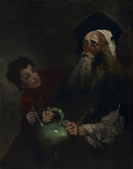 Lazarillo de Tormes and His Blind Master, before 1880. Creator: Théodule Ribot (French, 1823-1891).