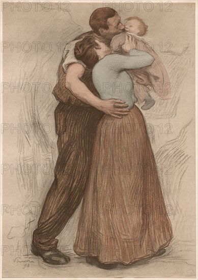 Le Baiser, 1898. Creator: Victor Emile Prouvé (French, 1858-1943); Imprimerie Champenois.