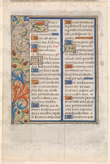 Leaf from a Book of Hours: Text with Illustrated Border (verso), c. 1510. Creator: Unknown.