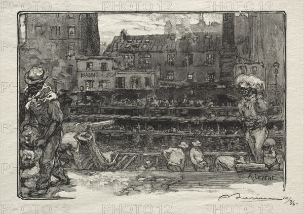 Les Déchargeurs de Plâtre. Creator: Auguste Louis Lepère (French, 1849-1918).