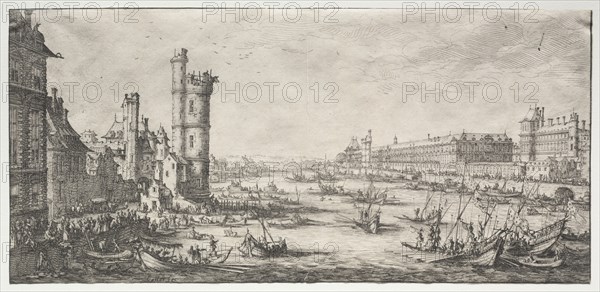 Les deux grandes vues de Paris: Vue du Louvre, 1628-1630. Creator: Jacques Callot (French, 1592-1635).