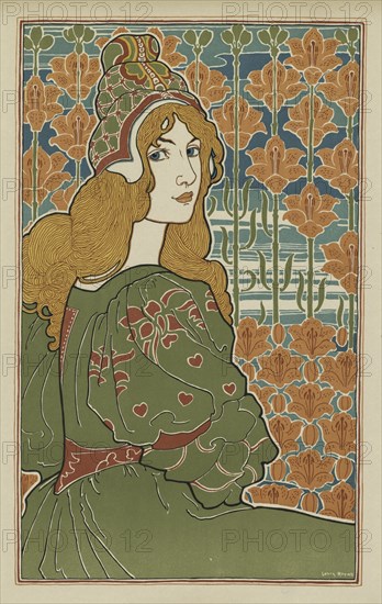 LEstampe Moderne: Jane, 1898. Creator: Louis Rhead (American, 1857-1926); Printed by F. Champenois, Paris ; L'Estampe Moderne.