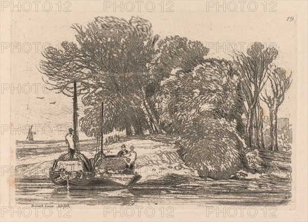 Liber Studiorum: Plate 19, Postwick Grove, Norfolk, 1838. Creator: John Sell Cotman (British, 1782-1842).