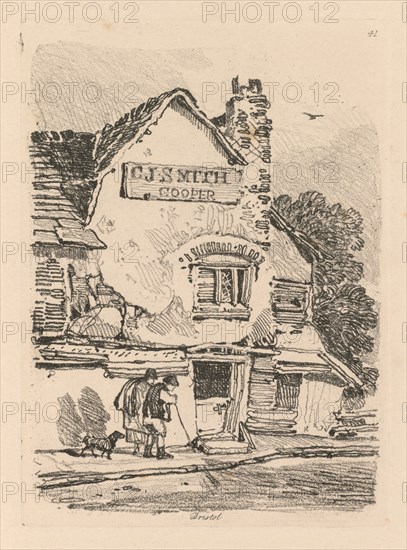 Liber Studiorum: Plate 41, House at Bristol, 1838. Creator: John Sell Cotman (British, 1782-1842).