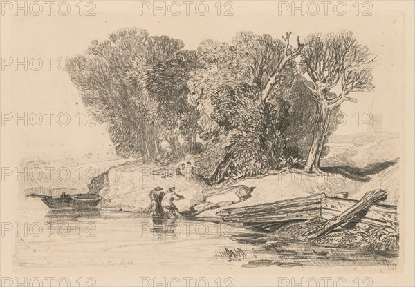 Liber Studiorum: Plate 7, Postwick Grove, Norfolk, 1838. Creator: John Sell Cotman (British, 1782-1842).