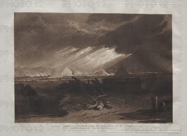Liber Studiorum: The Fifth Plague of Egypt. Creator: Joseph Mallord William Turner (British, 1775-1851).