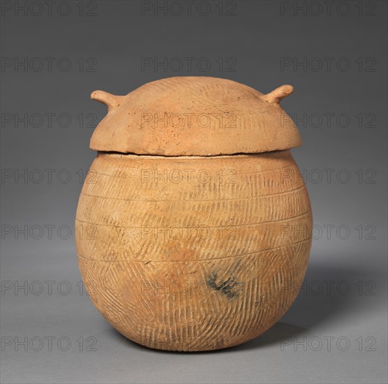 Lidded Vessel with Loop Handles, 57 BC-AD 668. Creator: Unknown.