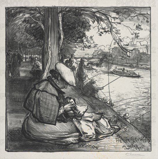 Lîle de Grenelle, 1898. Creator: Auguste Louis Lepère (French, 1849-1918).