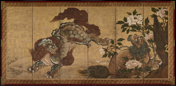 Lions, 1668. Creator: Sekkei Yamaguchi (Japanese, 1644-1732).