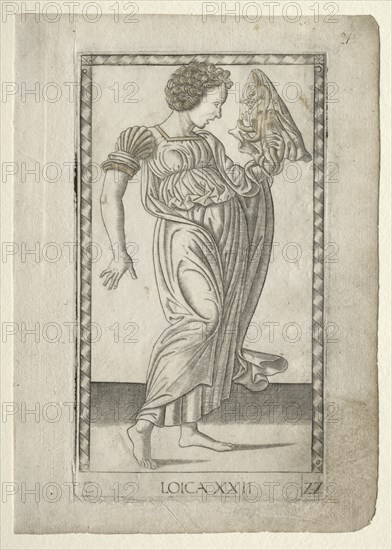 Logic (from the Tarocchi, series C: Liberal Arts, #22), before 1467. Creator: Master of the E-Series Tarocchi (Italian, 15th century).