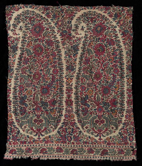 Long Shawl Fragment, 1820-1825. Creator: Unknown.