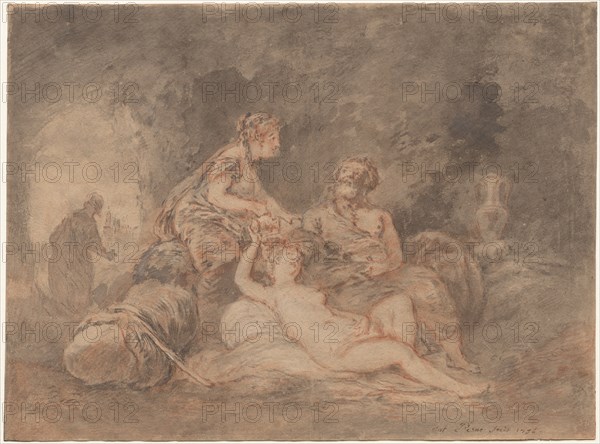Lot and His Daughters, 1756. Creator: Antoine Pesne (French, 1683-1757).