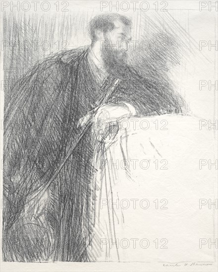 Lucien Pissarro, 1895. Creator: Charles Hasslewood Shannon (British, 1863-1937).