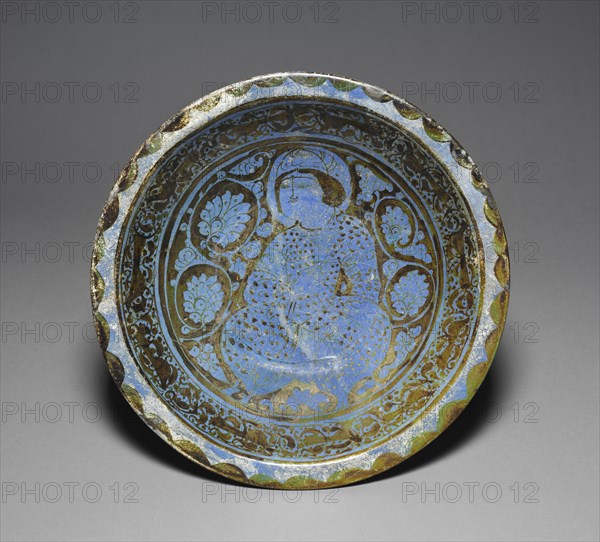Luster Dish with Seated Prince, 1170-1220. Creator: Unknown.