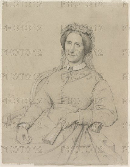 Madame Hippolyte Flandrin (Aimée Ancelot), 1869. Creator: Jean-Paul Flandrin (French, 1811-1902).