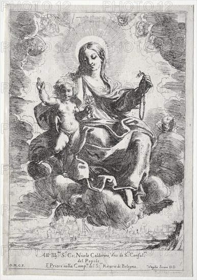 Madonna of the Rosary. Creator: Domenico Maria Canuti (Italian, 1620-1684).