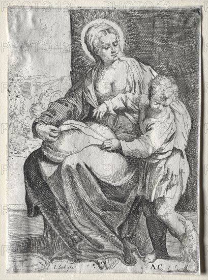 Madonna with the White Raven, 1500s. Creator: Annibale Carracci (Italian, c. 1560-1609), school of.