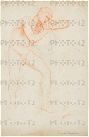 Male Nude, 1891. Creator: Pierre Puvis de Chavannes (French, 1824-1898).