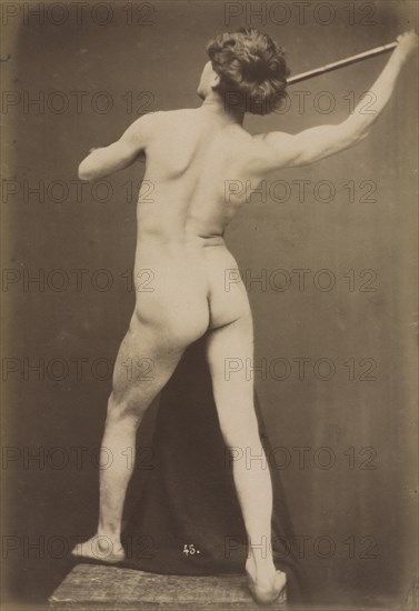 Male Nude, c. 1870-1875. Creator: Guglielmo Marconi (French, 1842-aft.1885).