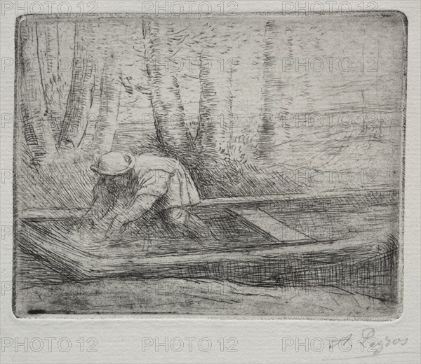 Man in a Punt. Creator: Alphonse Legros (French, 1837-1911).